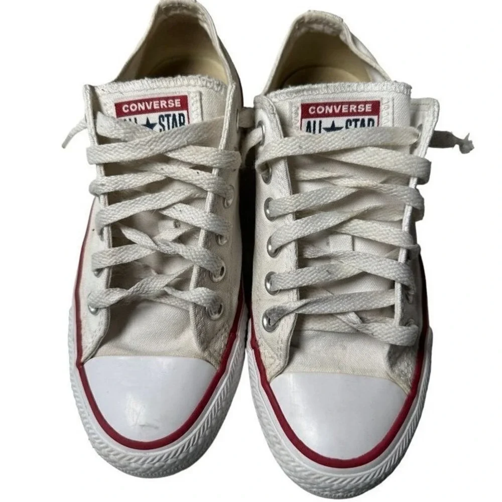 Converse Chuck Taylor All Star Low Top White Canvas Sneakers M7652 Womens 6.5‎